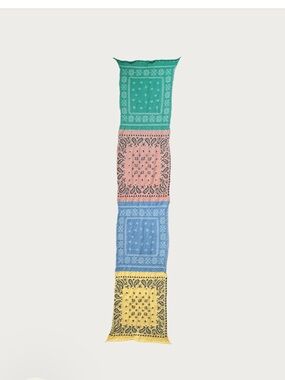KAPITAL FELTED WOOL PASTEL BANDANA CLOTH HAPPY SCARF